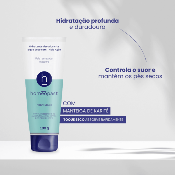 Hidratante Toque Seco Com Tripla Ação 100g Homeopast - Imagem 3