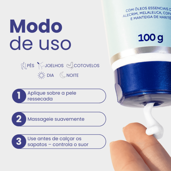 Hidratante Toque Seco Com Tripla Ação 100g Homeopast - Imagem 5
