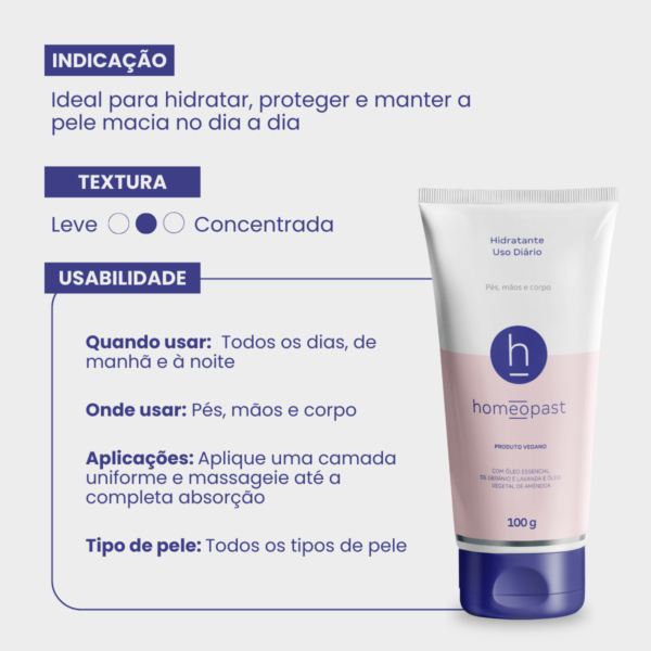 Hidratante Uso Diário 100g Homeopast - Imagem 4