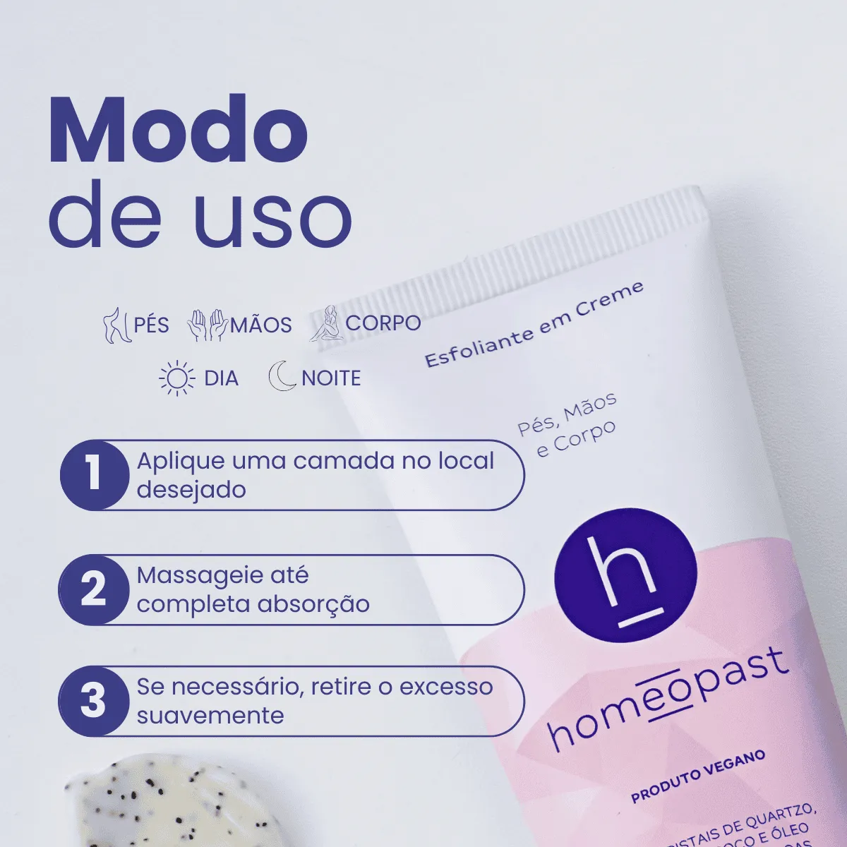 Esfoliante em Creme 100g Homeopast - Imagem 5