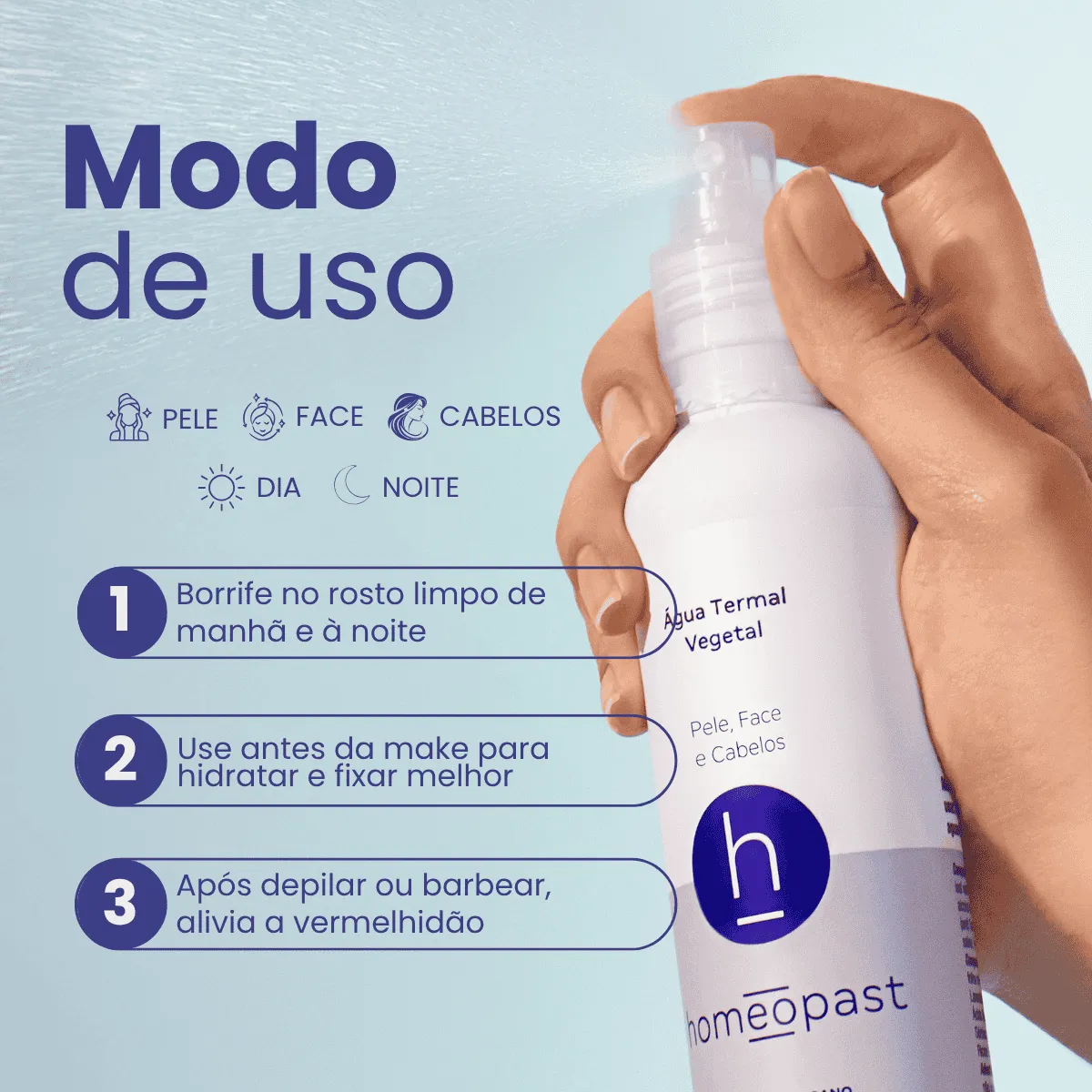 Água Termal em Spray 200ml Homeopast - Imagem 5
