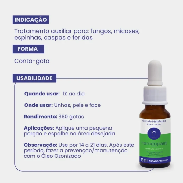 Óleo de Melaleuca 18ml Homeopast - Imagem 4