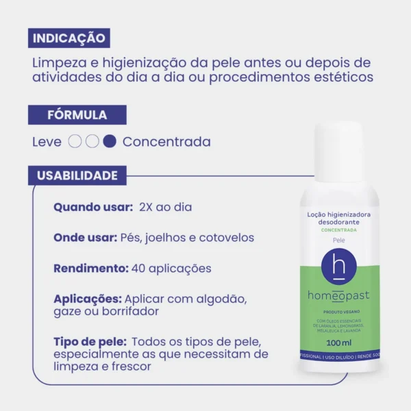 Loção Higienizadora 100ml Homeopast - Imagem 3