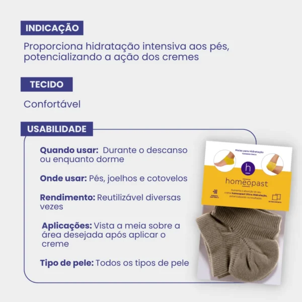 Meia Para Hidratação Homeopast - Imagem 4